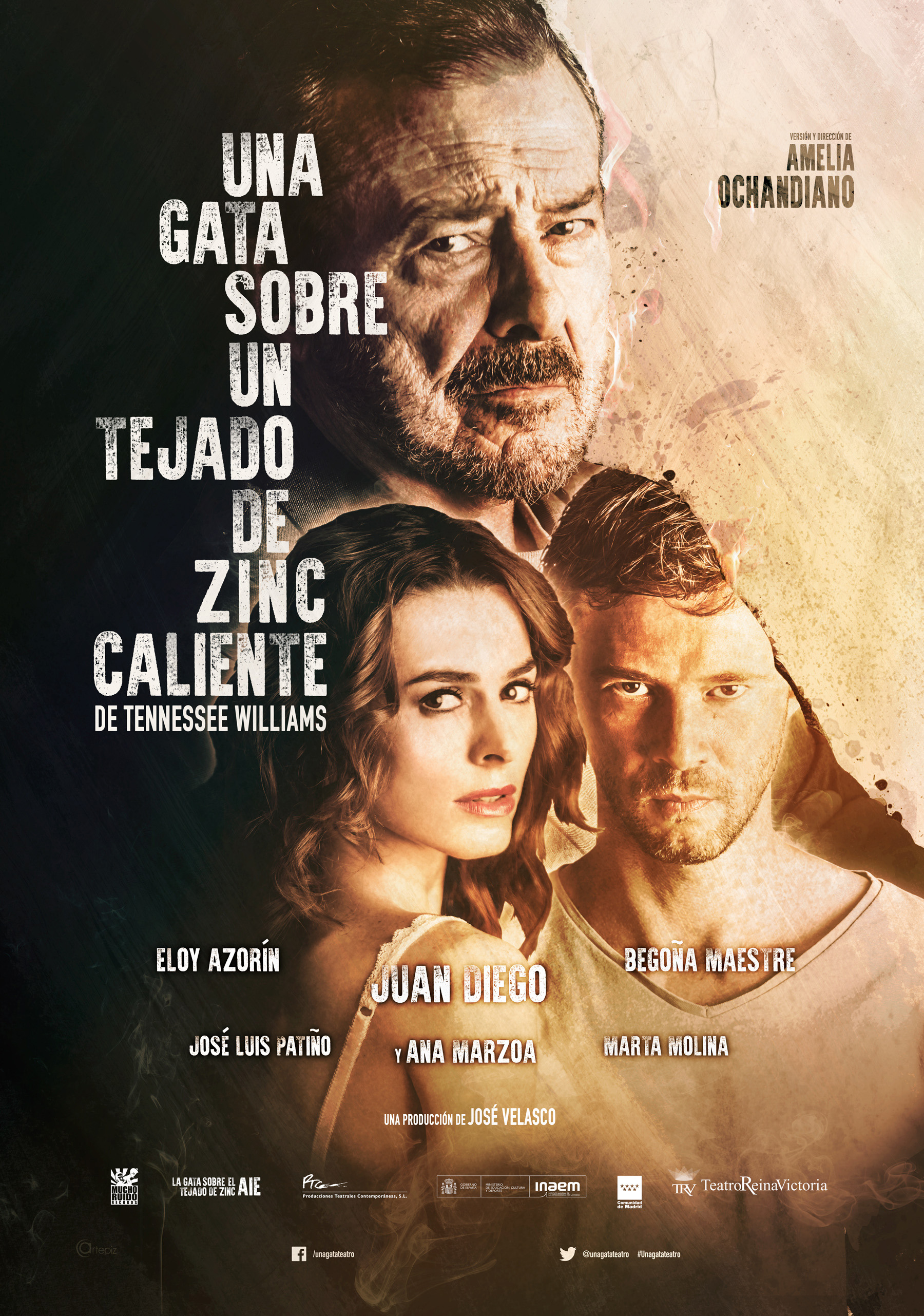 Estreno en Madrid de la obra de teatro Una gata sobre un tejado de zinc caliente